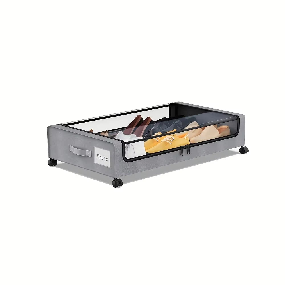 Organisateurs pliables sous lit avec roulettes