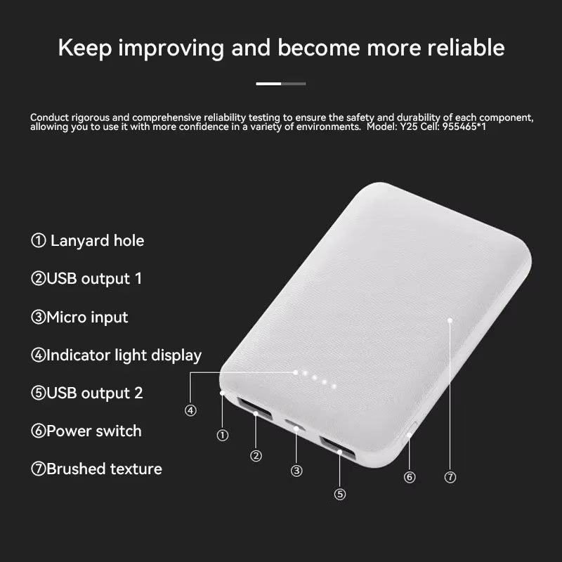 20000Mah Power Bank USB Charger Fast Charging Portable External Battery Pack Heating Vest Jacket Scarf Socks Glove Equipment