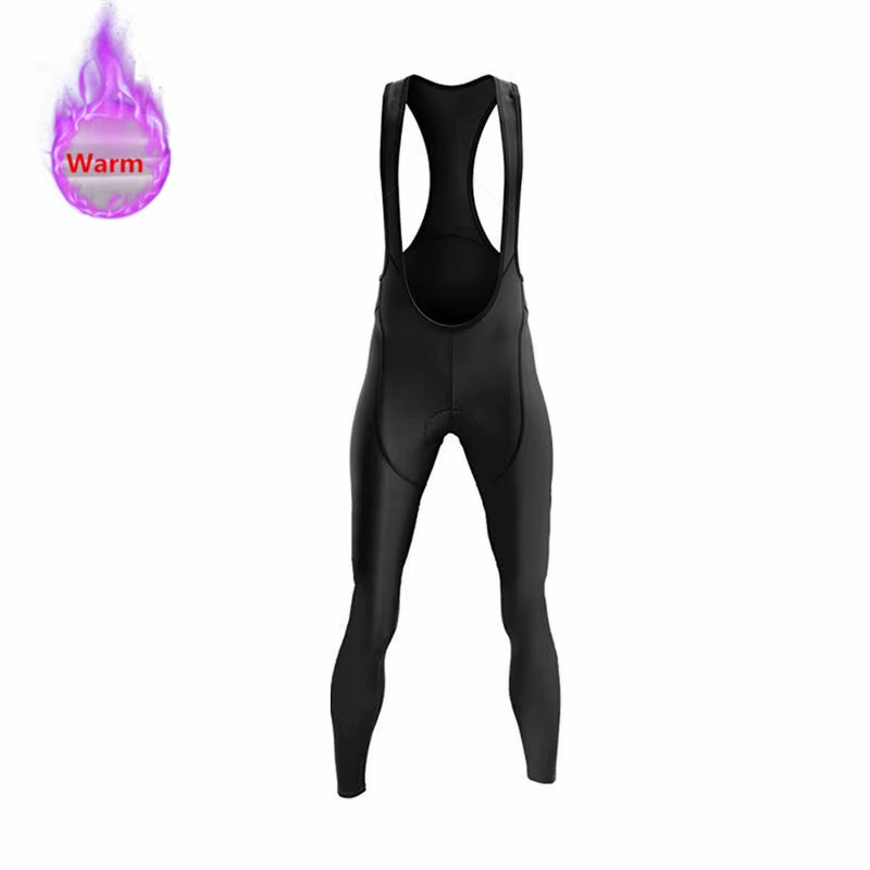 Winter Long Sleeve Thermal Fleece Cycling Jersey Set Bib Pants Ropa Ciclismo Bicycle Clothing MTB Bike Jersey Uniform