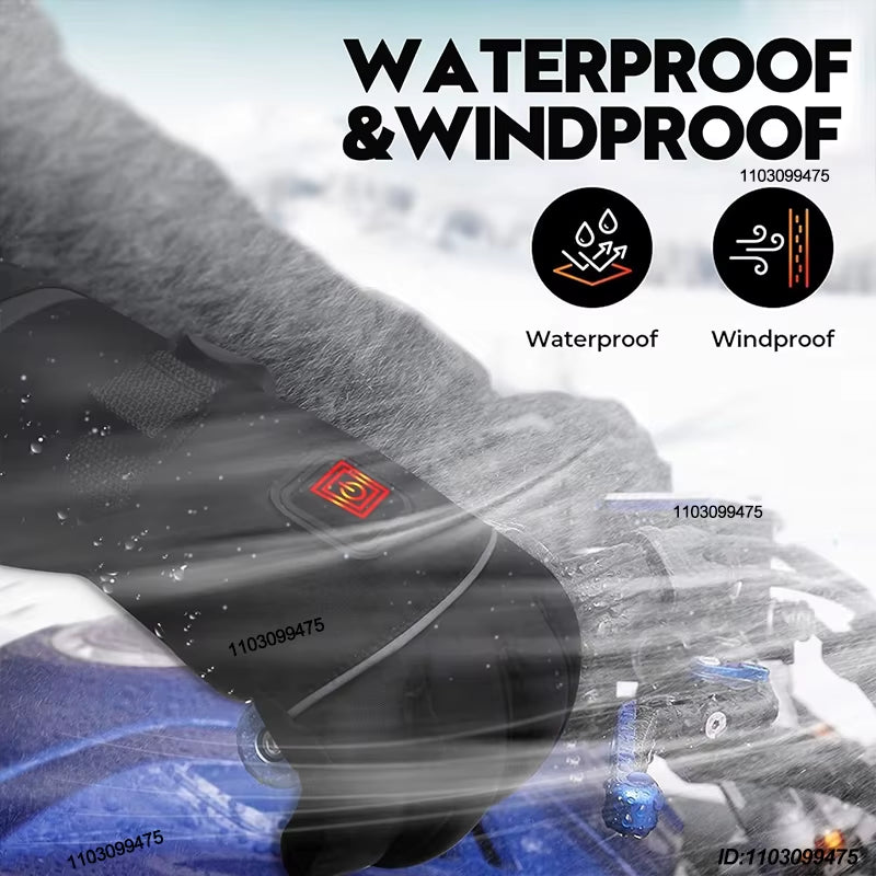 Winter Electric Heated Gloves Men Women Rechargeable Self Heating Motorcycle Gloves Ski Climbing Hiking Hand Warmer Waterproof