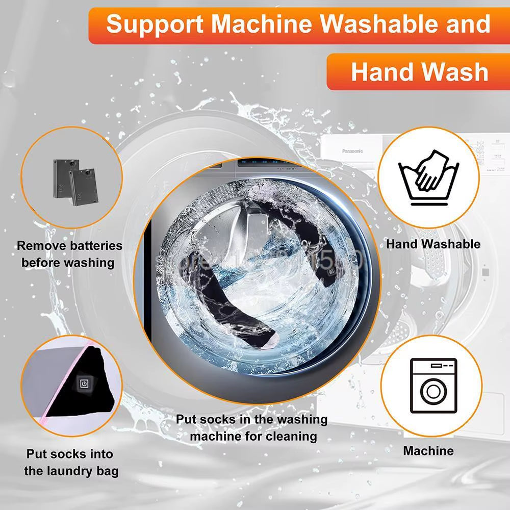 Heated Socks with Battery Box Skiing Socks Women Men Heating Foot Warmer Electric Fever Socks Hiking Ski Warm Outdoor